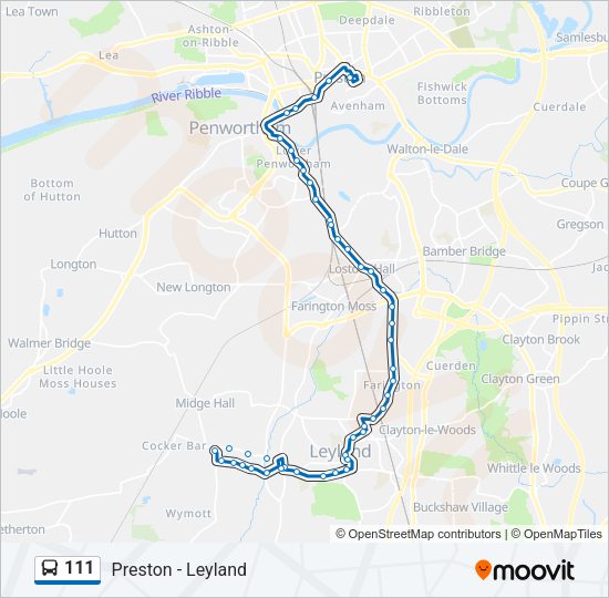 111 Bus Line Map