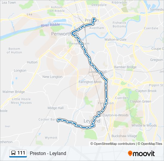 111 Route: Schedules, Stops & Maps - Moss Side (Updated)