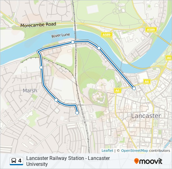 4 route schedules stops maps lancaster city centre