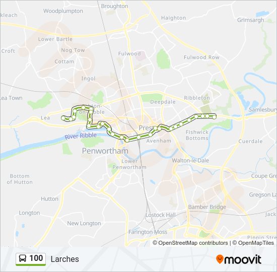 100 Bus Line Map