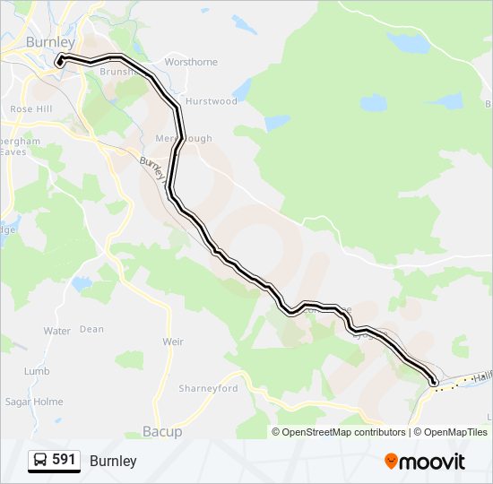 591 bus Line Map