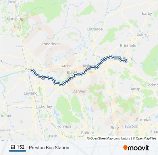152 Bus Line Map