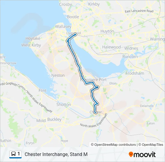 1 Bus Line Map