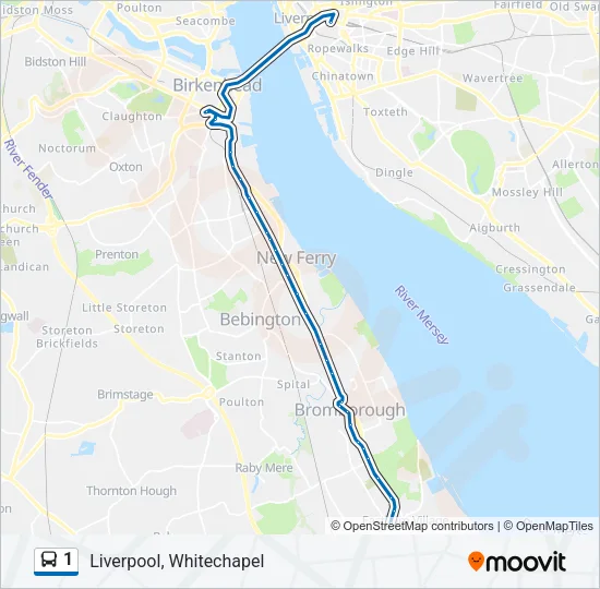 1 Bus Line Map