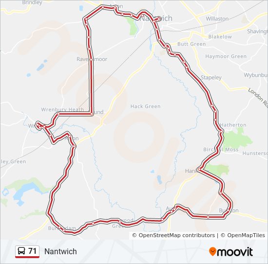 Bus 71 Route Map 71 Route: Schedules, Stops & Maps - Burleydam (Updated)