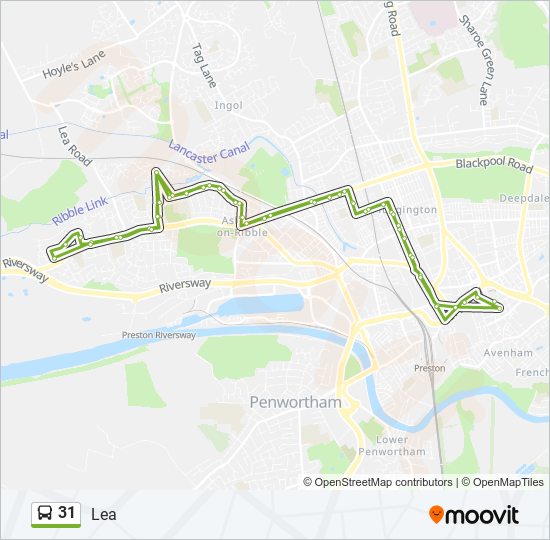 Bus 31 Route Map 31 Route: Schedules, Stops & Maps - Lea (Updated)