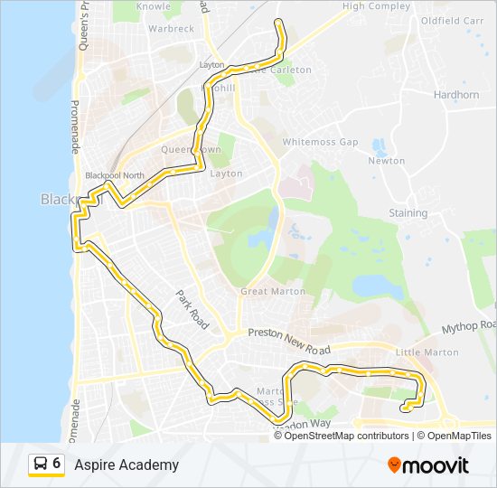 6 Bus Line Map