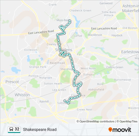 32 Bus Line Map