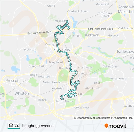 32 Bus Line Map
