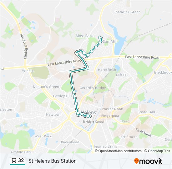 32 Bus Line Map