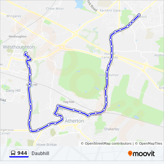 Bus 944 Route Map 944 Route: Schedules, Stops & Maps - Daubhill (Updated)