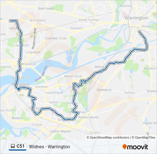 C51 Bus Line Map