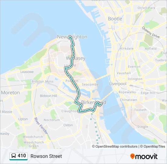 410 Bus Line Map
