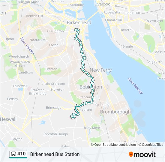 410 Bus Line Map
