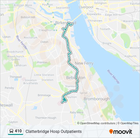 410 Bus Line Map