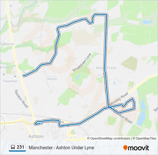 Bus 231 Route Map 231 Route: Schedules, Stops & Maps - Ashton-Under-Lyne (Updated)