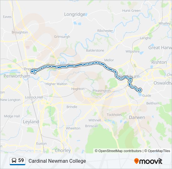 59 Bus Line Map