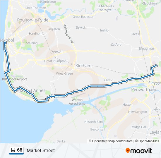 68 Bus Line Map