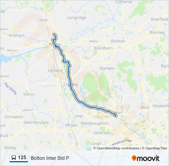 125 Bus Line Map