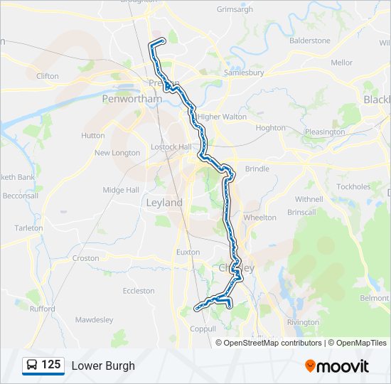 125 Route: Schedules, Stops & Maps - Lower Burgh (Updated)