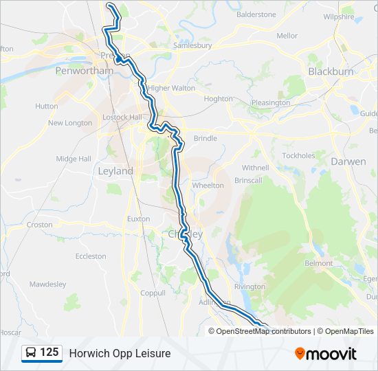 125 Bus Line Map