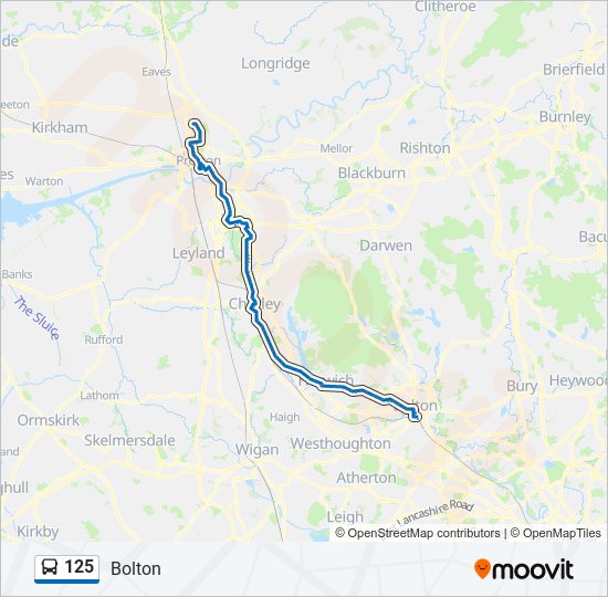 125 Route: Schedules, Stops & Maps - Bolton (Updated)