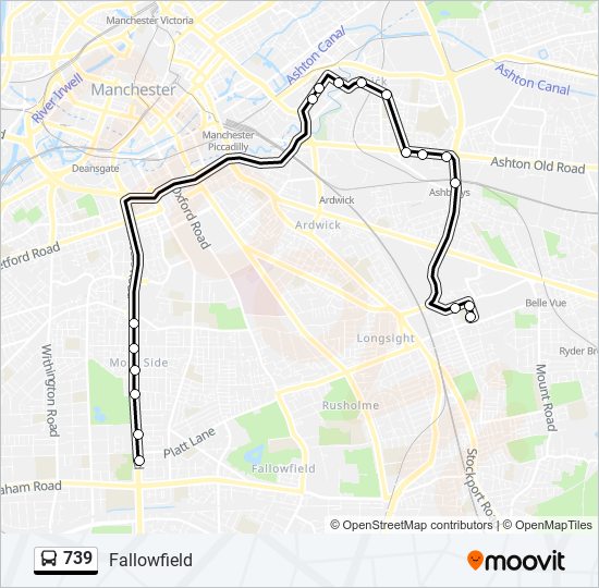 739 Bus Line Map