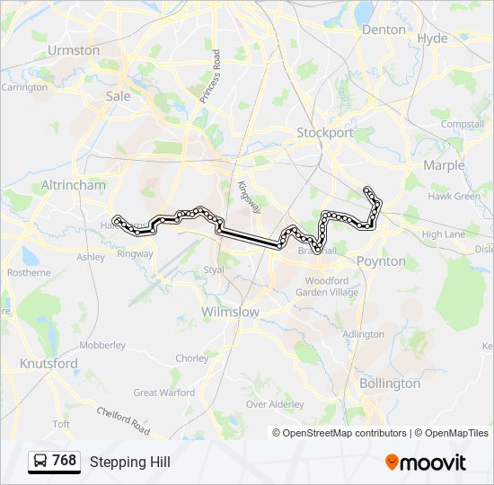 768 Bus Line Map