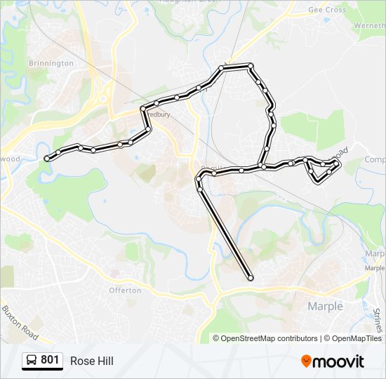 801 Route Schedules, Stops & Maps Rose Hill (Updated)