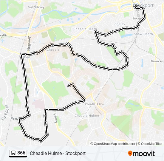 866 Bus Line Map