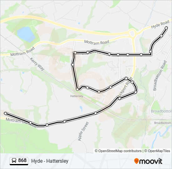 868 Bus Line Map