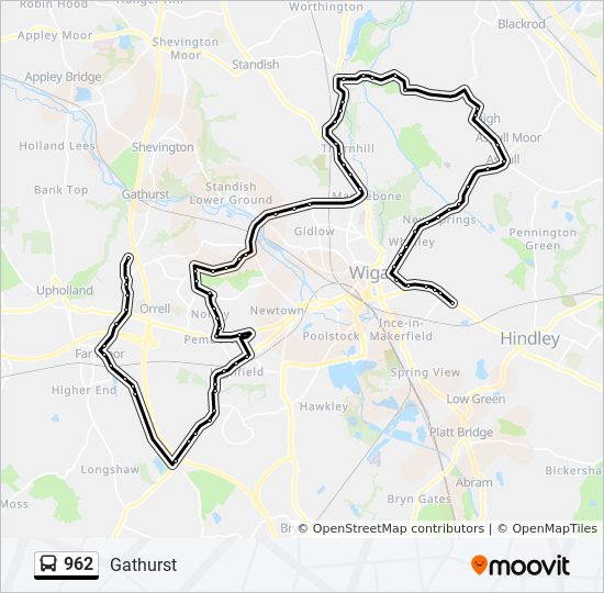 Bus 962 Route Map 962 Route: Schedules, Stops & Maps - Gathurst (Updated)