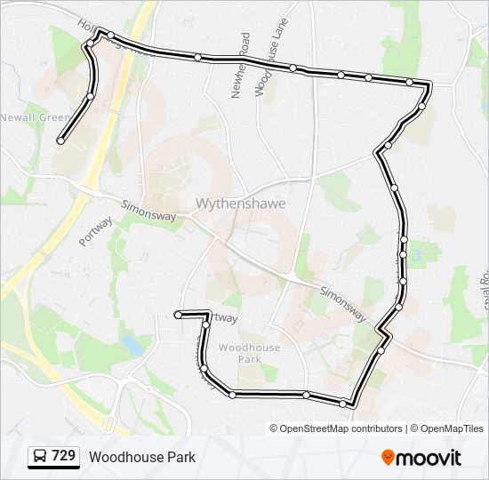 729 Bus Line Map
