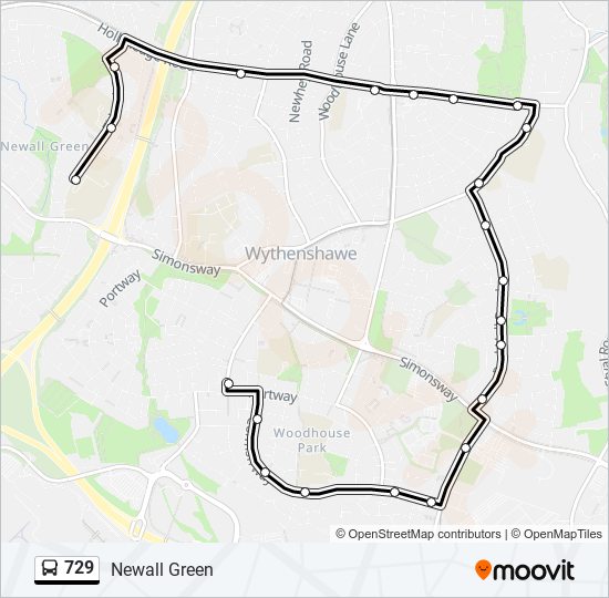 729 Bus Line Map