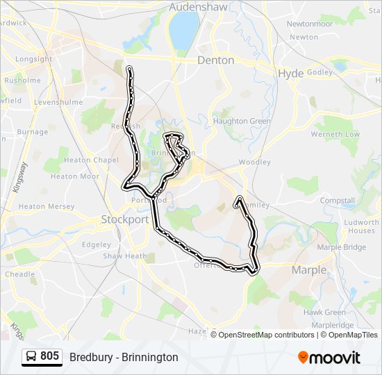 805 Bus Line Map
