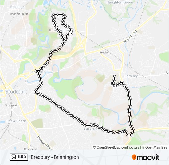 805 Bus Line Map