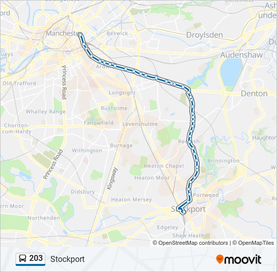 203 Route Schedules, Stops & Maps Stockport (Updated)