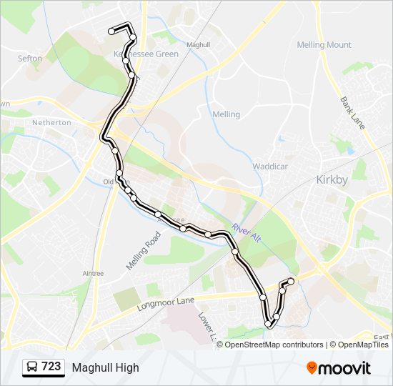 723 Bus Line Map