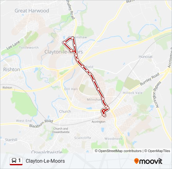 1 Bus Line Map