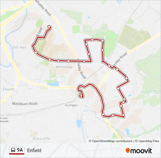 9A Bus Line Map