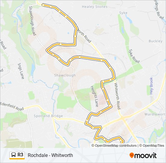 r3 Route Schedules, Stops & Maps Whitworth (Updated)