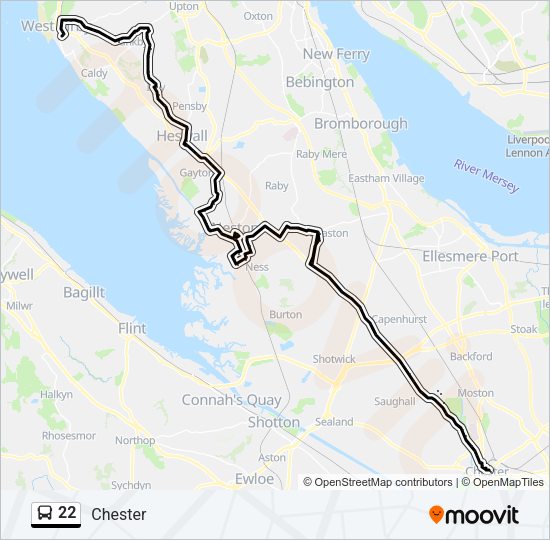 22 Bus Line Map