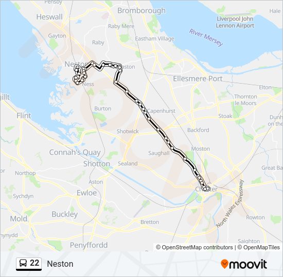 22 Bus Line Map