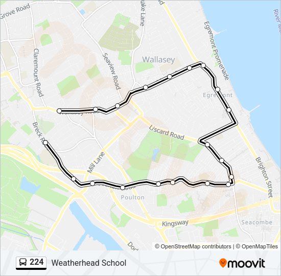 224 Bus Line Map