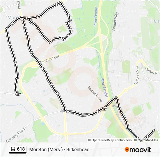 618 Route: Schedules, Stops & Maps - Ridgeway High (Updated)