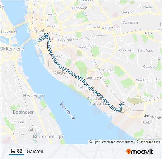 Bus 82 Route Map 82 Route: Schedules, Stops & Maps - Garston (Updated)