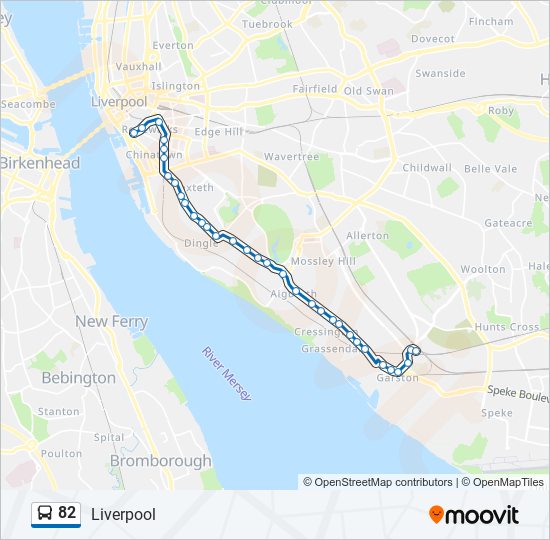 82 Route: Schedules, Stops & Maps - Liverpool (Updated)