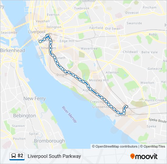 82 Bus Line Map