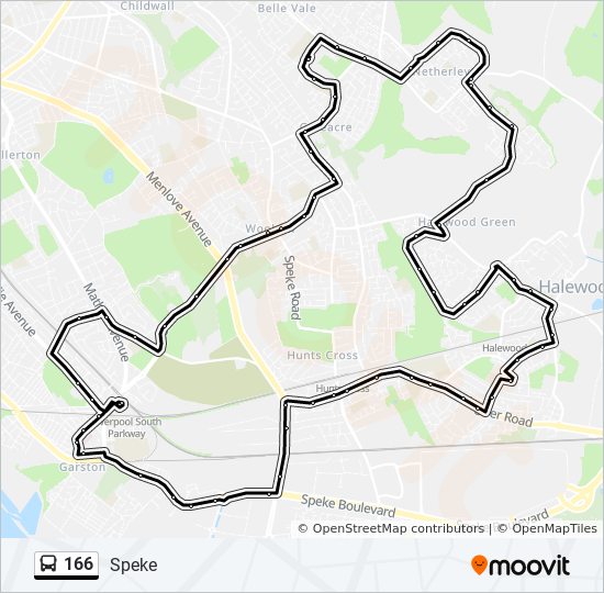 Bus 166 Route Map 166 Route: Schedules, Stops & Maps - Speke (Updated)