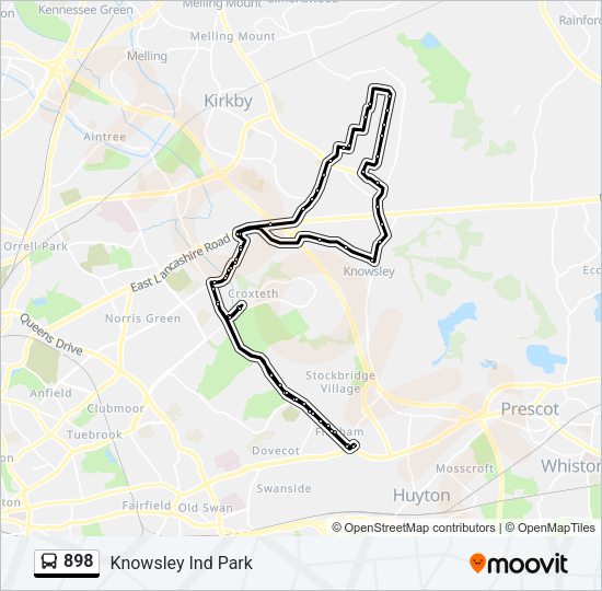 898 Bus Line Map